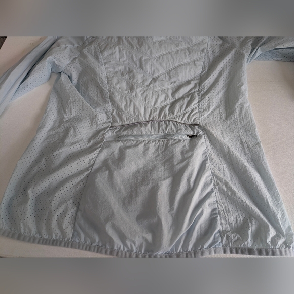 Zella Women's Superlight Water Resistant Hooded Windbreaker Running Sjy Blue M - Picture 10 of 12